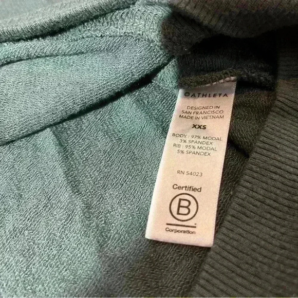 Athleta Women's Size Oversized  Pullover Sweater Green Long Sleeve Size XXS - Picture 6 of 12